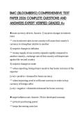 BMC &lpar;BLOOMBERG&rpar; COMPREHENSIVE TEST&NewLine;PAPER 2026 COMPLETE QUESTIONS AND&NewLine;ANSWERS EXPERT VERIFIED GRADED A&plus;&NewLine;