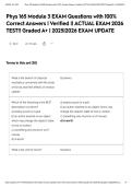 Phys 165 Module 3 EXAM Questions with 100&percnt; Correct Answers &vert; Verified &vert;&vert; ACTUAL EXAM 2026 TEST&excl;&excl; Graded A&plus; &vert; 2025&vert;2026 EXAM UPDATE&NewLine;&NewLine;