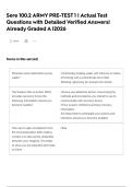 Sere 100&period;2 ARMY PRE-TEST 1 &vert; Actual Test Questions with Detailed Verified Answers&vert; Already Graded A &vert;2026