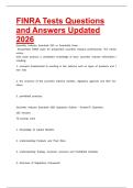 FINRA Tests Questions and Answers Updated 2026