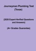 Journeyman Plumbing Test &lpar;Texas&rpar; PDF Study Guide &vert; Practice Questions & Exam Prep