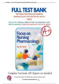 Test Bank For Focus on Nursing Pharmacology 8th Edition by Karch&comma; 9781975100964&comma; All Chapters with Answers and Rationals&NewLine;