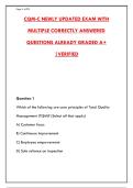 CQM EXAM PRACTICE QUESTIONS 2026 &ndash; 300 VERIFIED MCQS WITH RATIONALES & REAL SCENARIOS&NewLine;&NewLine;