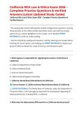 California RDA Law & Ethics Exam 2026 &ndash; Complete Practice Questions & Verified Answers &lpar;Latest Updated Study Guide&rpar;