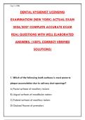 DENTAL HYGIENIST LICENSING EXAM 2026 &ndash; 300&plus; REAL PRACTICE QUESTIONS&comma; ANSWERS & RATIONALES &lpar;NBDHE &plus; NYS&rpar;&NewLine;&NewLine;