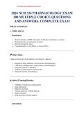 &NewLine;2026 NUR 334 PHARMACOLOGY EXAM 200 MULTIPLE CHOICE QUESTIONS AND ANSWERS&period; COMPLETE EXAM&period;