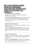 WGU C201 BUSINESS ACUMEN OBJECTIVE ASSESSMENT QUESTIONS AND ANSWERS WITH COMPLETE SOLUTIONS 100&percnt; CORRECT&excl;&excl;&excl;