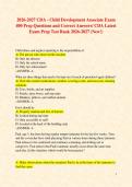 2026-2027 CDA - Child Development Associate Exam 400 Prep Questions and Correct Answers&sol; CDA Latest Exam Prep Test Bank 2026-2027 &lpar;New&excl;&rpar;