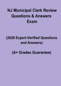 NJ Municipal Clerk Review Questions PDF &vert; Study Guide & Certification Exam Prep