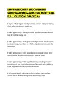DMV FIREFIGHTER ENDORSEMENT&NewLine;CERTIFICATION EVALUATION SCRIPT 2026&NewLine;FULL SOLUTIONS GRADED A&plus;