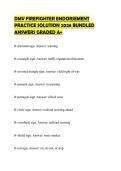 DMV FIREFIGHTER ENDORSEMENT&NewLine;PRACTICE SOLUTION 2026 BUNDLED&NewLine;ANSWERS GRADED A&plus;
