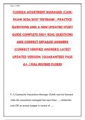 FLORIDA CAM EXAM PREP 2026 &ndash; 300 REAL PRACTICE QUESTIONS&comma; ANSWERS & RATIONALES &ndash; PASS YOUR COMMUNITY ASSOCIATION MANAGER LICENSE ON THE FIRST TRY&NewLine;&NewLine;