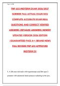 FNP 652 MIDTERM EXAM 2026 &ndash; 300&plus; PRACTICE QUESTIONS WITH ANSWERS & RATIONALES &vert; NURSE PRACTITIONER BOARD REVIEW&NewLine;&NewLine;