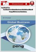 Test Bank for Global Business 5th Edition by Mike W&period; Peng &vert; Complete Questions & Answers Guide A&plus;