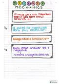 Mechanics and Newtons Laws Summary
