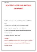 HVAC CONTRACTOR EXAM 2026 &ndash; 300&plus; PRACTICE QUESTIONS WITH VERIFIED ANSWERS & RATIONALES &vert; PASS YOUR LICENSE EXAM ON THE FIRST TRY&NewLine;&NewLine;