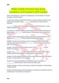MSSC Safety Practice Test Study Questions and Answers 2026 Update