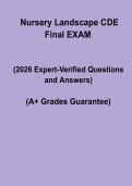 Nursery & Landscape CDE Exam PDF Study Guide &vert; Practice Questions & Contest Prep