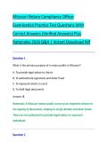 Missouri Notary Compliance Officer &NewLine;Examination Practice Test Questions With &NewLine;Correct Answers &lpar;Verified Answers&rpar; Plus &NewLine;Rationales 2026 Q&A &vert; Instant Download Pdf 