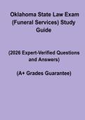 Oklahoma State Law Exam &lpar;Funeral Services&rpar; Study Guide PDF &vert; Practice Questions & Licensing Prep