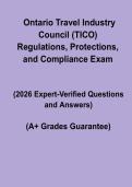 TICO Regulations & Compliance Study Guide PDF &vert; Ontario Travel Industry Exam Prep