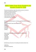 MSSC Safety Exam Study Questions and Answers Graded A&plus; 2026