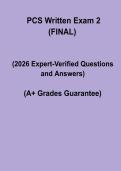 PCS Written Exam 2 &lpar;FINAL&rpar; PDF &vert; Complete Study Guide&comma; Practice Questions & Answers