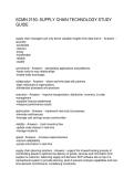 SCMN 2150 SUPPLY CHAIN TECHNOLOGY STUDY GUIDE
