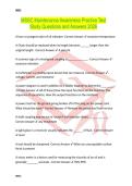 MSSC Maintenance Awareness Practice Test Study Questions and Answers 2026