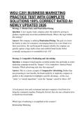 WGU C201 BUSINESS MARKETING PRACTICE TEST WITH COMPLETE SOLUTIONS 100&percnt; CORRECT RATED A&plus; NEWLY UPDATED 2026