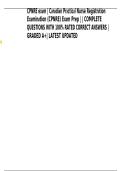 CPNRE Canadian Practical Nurse Registration Examination Study Guide Complete Questions and Answers