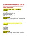 Health Assessment in Nursing 6th Edition Test Bank Questions with Verified Answers &lpar;Weber&rpar; &ndash; Grade A
