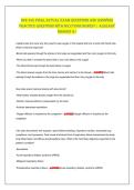 HCR 240 Final aCtual Exam QuEstions and answERs&NewLine;PRaCtiCE QuEstions witH solutions nEwEst &vert; alREady&NewLine;GRadEd a&plus;&NewLine;