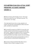DOS MIDTERM EXAM 2026 ACTUAL SCRIPT&NewLine;PRESENTING ACCURATE ANSWERS&NewLine;GRADED A&plus;