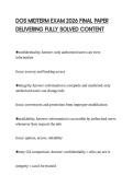 DOS MIDTERM EXAM 2026 FINAL PAPER&NewLine;DELIVERING FULLY SOLVED CONTENT