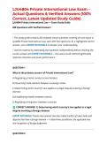 LJU4804 Private International Law Exam &ndash; Actual Questions & Verified Answers &lpar;100&percnt; Correct&comma; Latest Updated Study Guide&rpar;