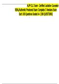 ALPP CLC Exam Certified Lactation Counselor Complete 300 Questions with Answers