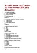 USPS SSA Window Exam Questions with correct Answers &lpar;2026 &sol; 2027&rpar; &vert;100&percnt; Verified&NewLine;