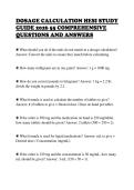 DOSAGE CALCULATION HESI STUDY&NewLine;GUIDE 2026 55 COMPREHENSIVE&NewLine;QUESTIONS AND ANSWERS&NewLine;