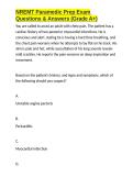 NREMT Paramedic Prep Exam Questions & Answers &lpar;Grade A&plus;&rpar;&period;docx&NewLine;&NewLine;