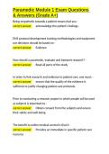 Paramedic Module 1 Exam Questions & Answers &lpar;Grade A&plus;&rpar;&period;docx&NewLine;&NewLine;
