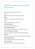 PNR 106 Exam 4 Study Guide Questions With Correct Answers