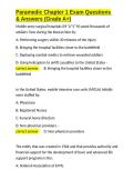 Paramedic Chapter 1 Exam Questions & Answers &lpar;Grade A&plus;&rpar;&period;docx&NewLine;&NewLine;