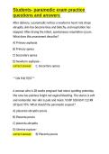 Students- paramedic exam practice questions and answers&period;docx&NewLine;&NewLine;