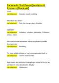 Paramedic Test Exam Questions & Answers &lpar;Grade A&plus;&rpar;&period;docx&NewLine;&NewLine;