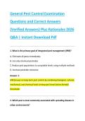 General Pest Control Examination&NewLine;Questions and Correct Answers &NewLine;&lpar;Verified Answers&rpar; Plus Rationales 2026 &NewLine;Q&A &vert; Instant Download Pdf