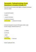 Paramedic Pathophysiology Exam Questions & Answers &lpar;Grade A&plus;&rpar;&period;docx&NewLine;&NewLine;