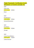 Flight Paramedic Certification Exam Questions & Answers &lpar;Grade A&plus;&rpar;&period;docx&NewLine;&NewLine;