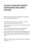 BYU GEOL 109 EXAM 2026 COMPLETE&NewLine;QUESTION DIGEST WITH CORRECT&NewLine;SOLUTIONS&NewLine;
