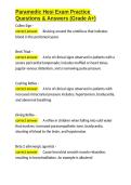 Paramedic Hesi Exam Practice Questions & Answers &lpar;Grade A&plus;&rpar;&period;docx&NewLine;&NewLine;